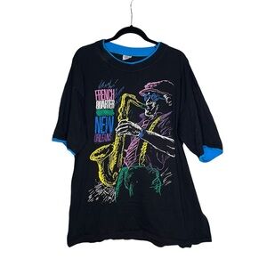 Cal Cru vintage 1990s French Quarter New Orleans jazz graphic t-shirt size XXL